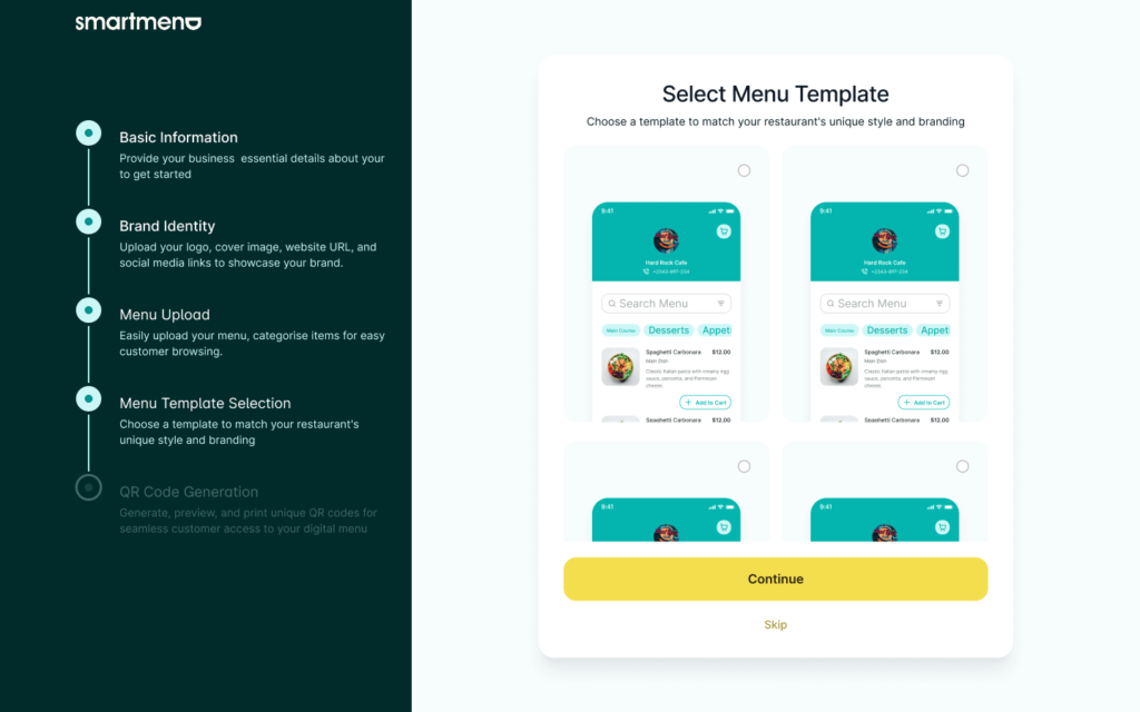 SmartmenuAI seventh step